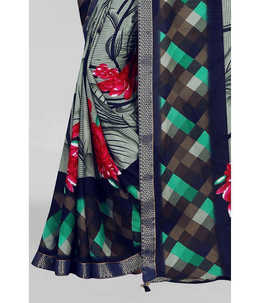 LEELAVATI - Multicolor Georgette Saree With Blouse Piece ( Pack of 1 ) - Multicolor