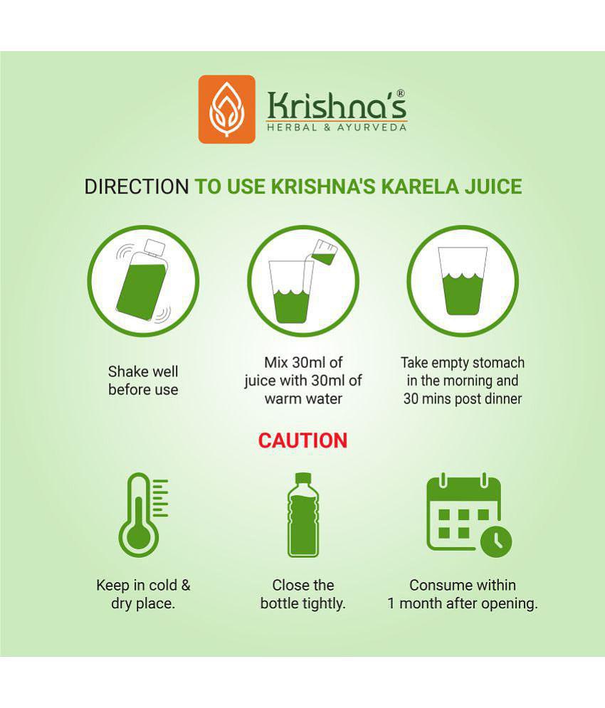 Krishna's Herbal & Ayurveda Karela Juice 500ml ( Pack of 2 )