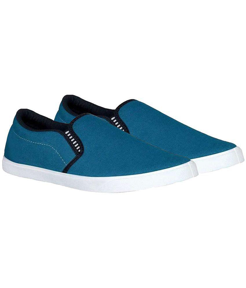 BRUTON Light Blue Men's Slip on - 8