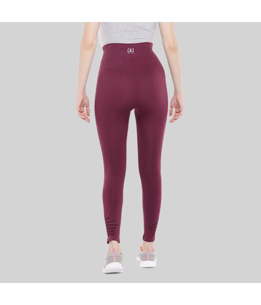 Luxurious Men Swee - Wine Cotton Blend Slim Fit Women's Sports Tights ( Pack of 1 ) - None 2025 