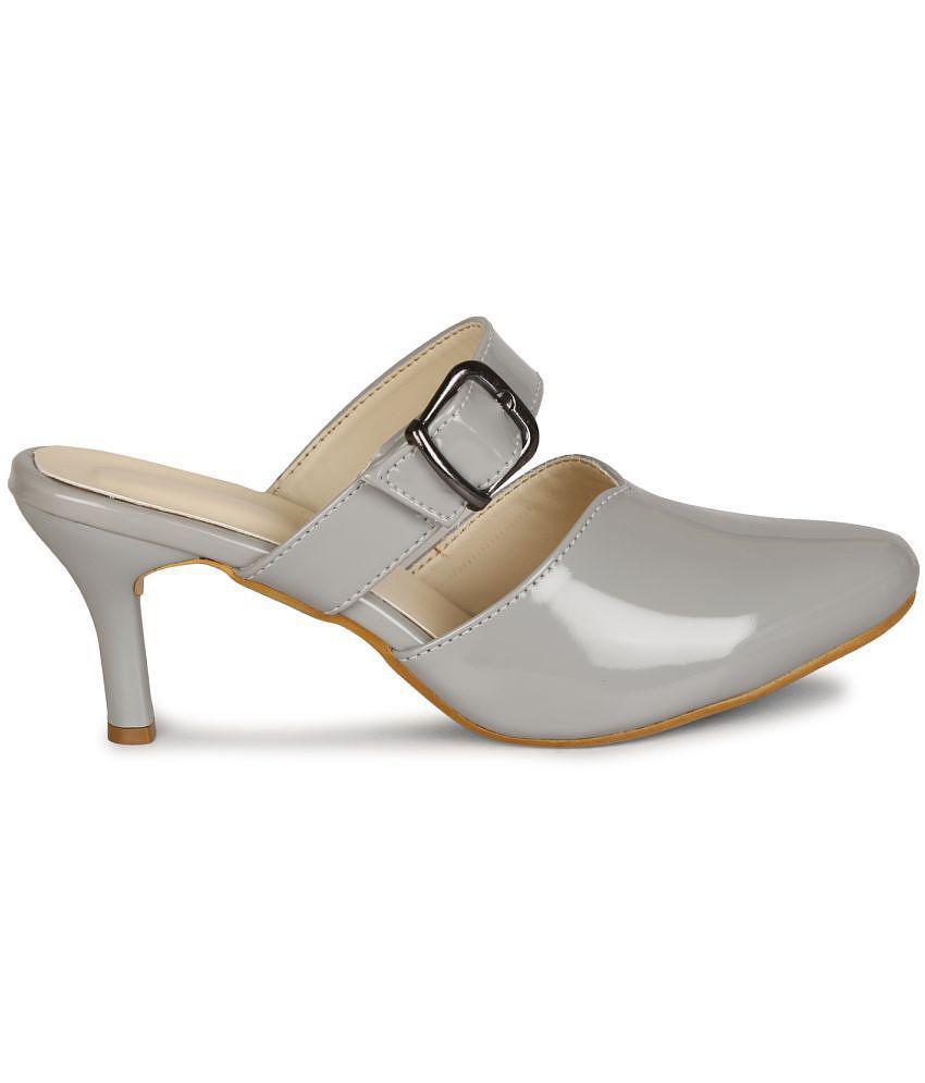 Ishransh - Gray Women's Mules Heels - None