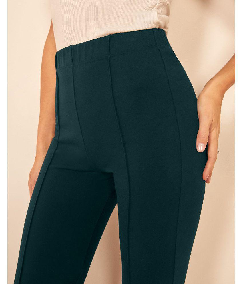 Stylish Men Addyvero - Green Cotton Blend Straight Women''s Casual Pants ( Pack of 1 ) - 34 2025