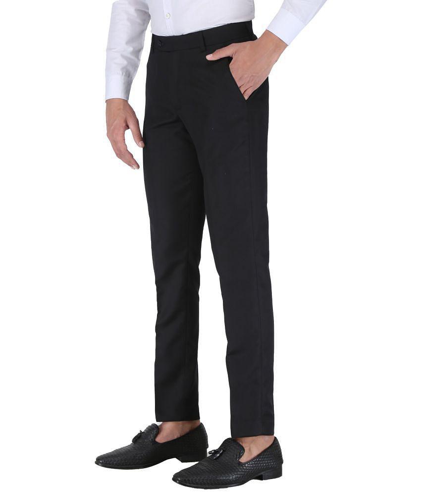 Playerz - Multicolor Polycotton Slim - Fit Men's Formal Pants ( Pack of 2 ) - None