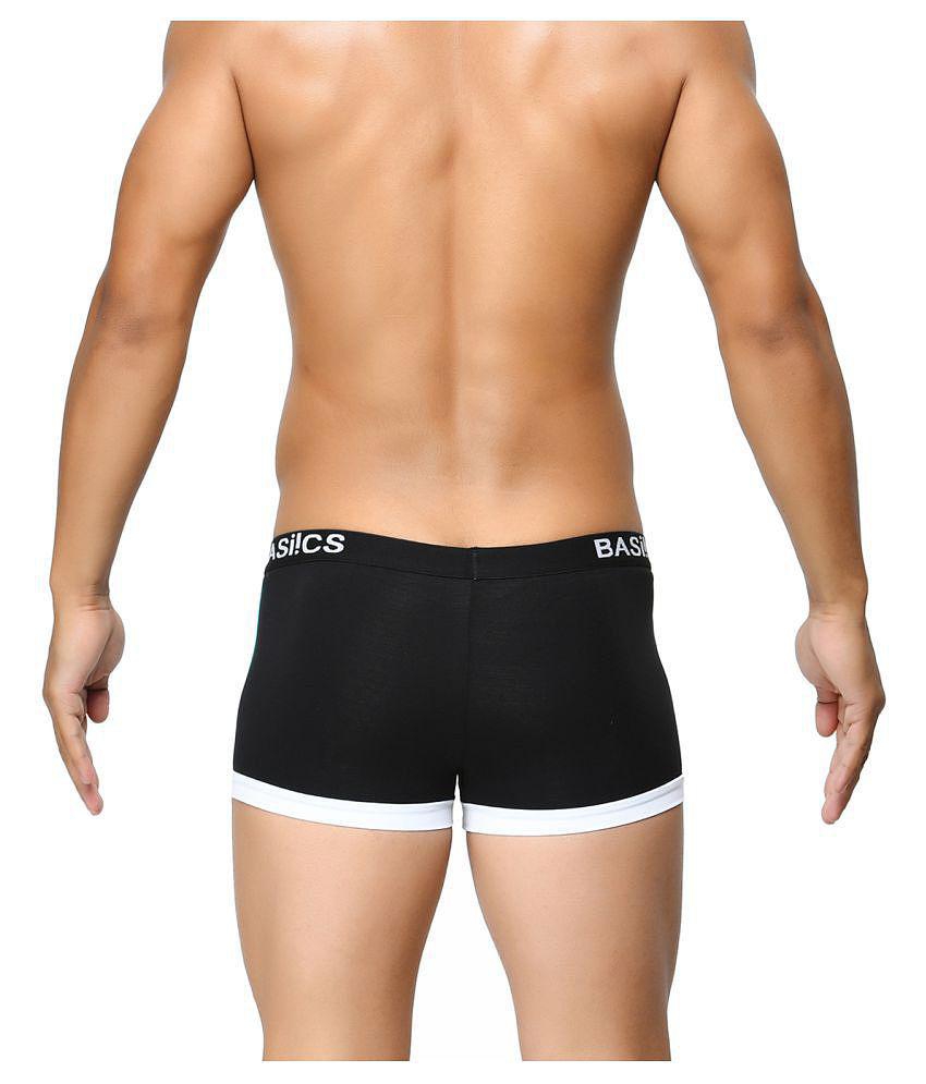 Sophisticated Men BASIICS By La Intimo - Black Cotton Blend Men's Trunks ( Pack of 1 ) - S 2025 