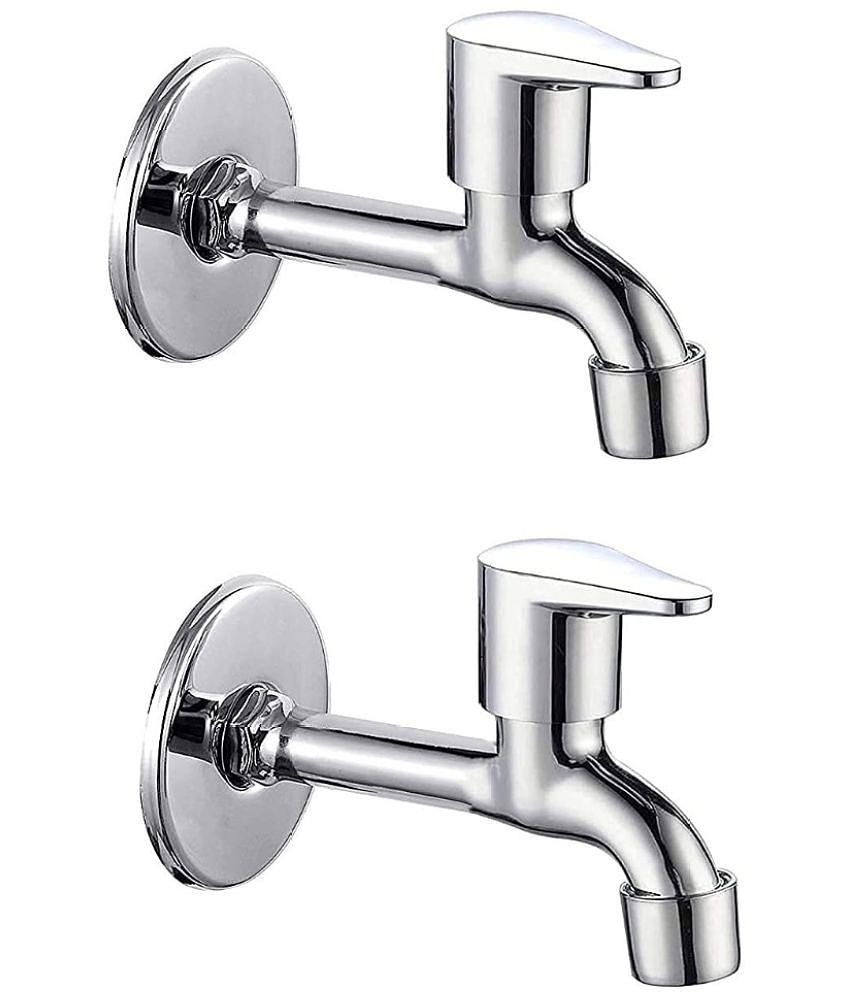 Cossimo Stainless Steel Vigo Long Body (Pack of 2) Steel Bathroom Tap (Bib Cock)