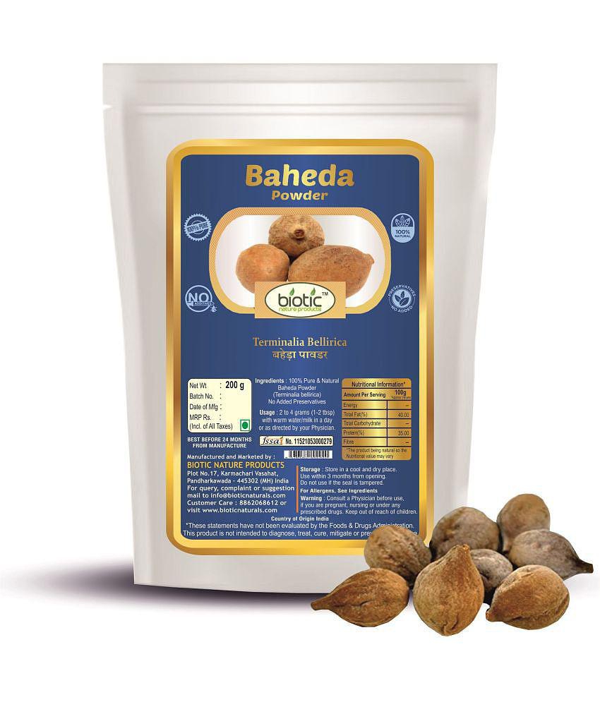 Biotic Baheda Powder / Terminalia bellirica / Bahera Churna / Bibhitaki 200 gm