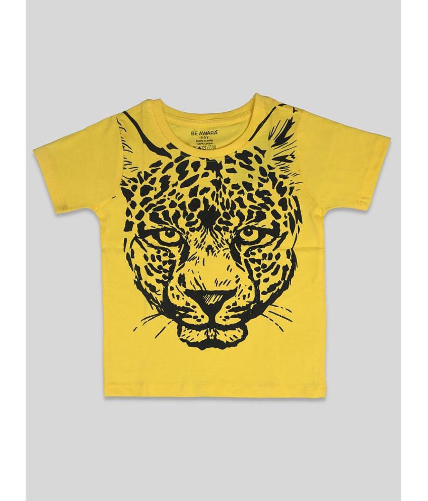 Buy Online Durakart Marketing Private Limited Be Awara - Yellow Unisex T-Shirt ( Pack of 1 ) - None