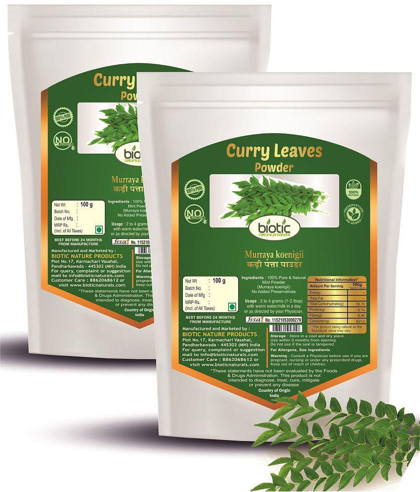 Biotic Curry leaves powder - Curry leaf - Kadhi patta - Kadi patta powder 200 gm