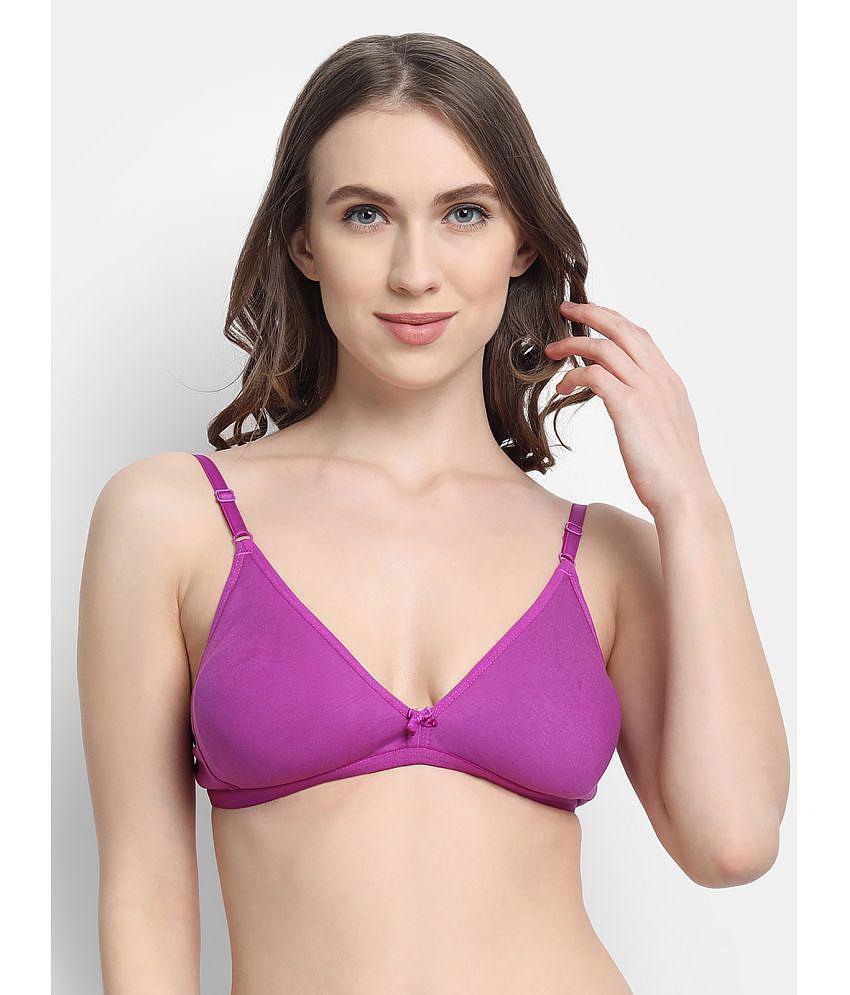 VStar - Pink Cotton Blend Non Padded Women's Everyday Bra ( Pack of 1 ) - None