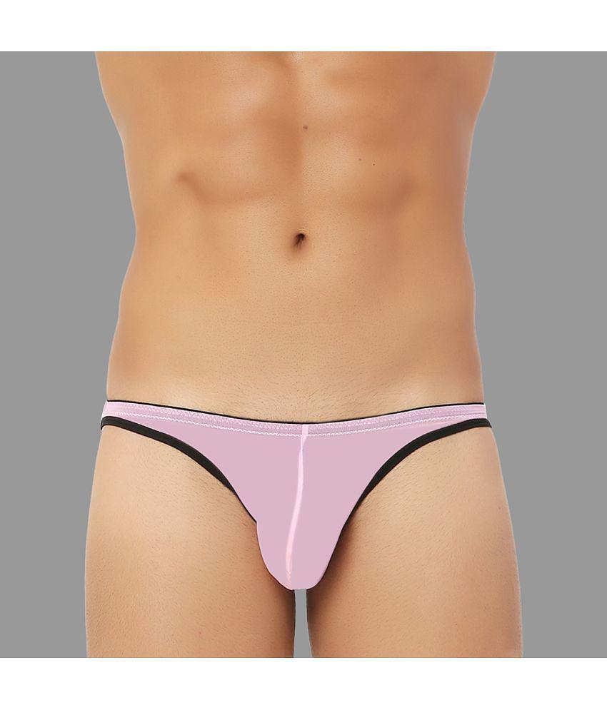 Bruchi Club - Fluorescent Pink Nylon Men's Bikini ( Pack of 1 ) - None