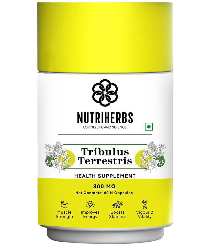 Nutriherbs Tribulus Terrestris 800mg - 60 Capsules | For Enhanced Performance, Muscle Mass & Energy