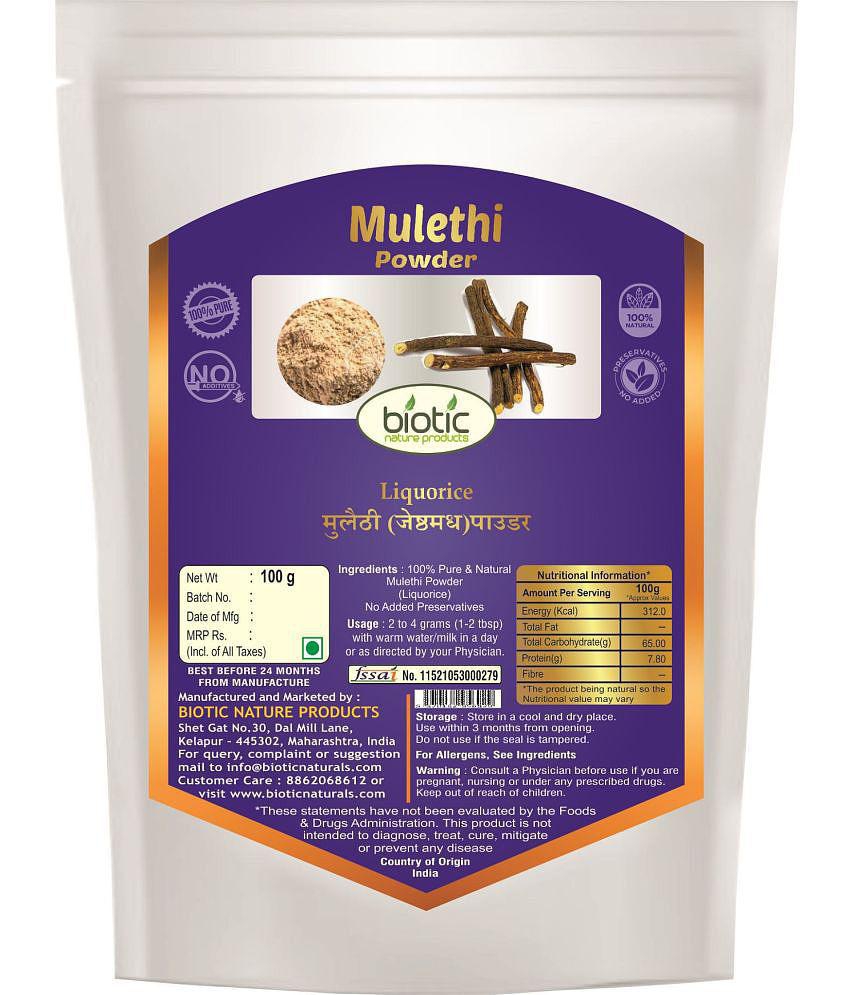 Biotic Mulethi Powder - Licorice Powder 100 gm