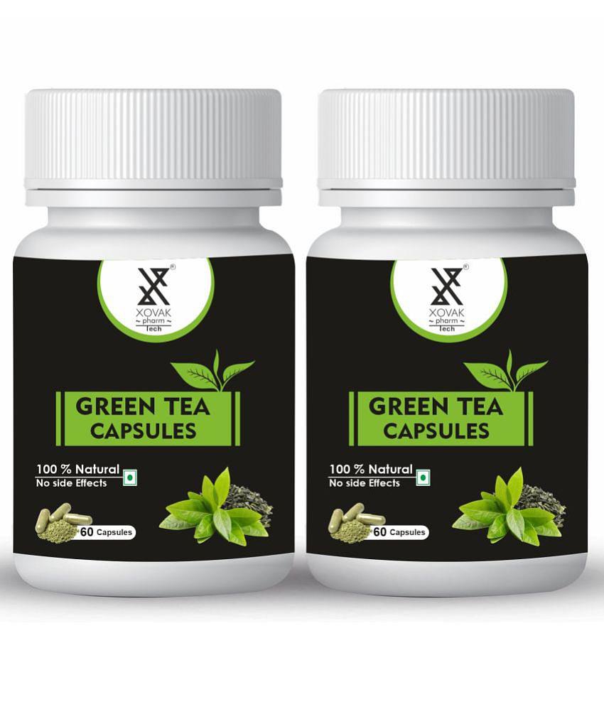 xovak pharmtech Organic Green Tea Capsule 120 gm Pack Of 2