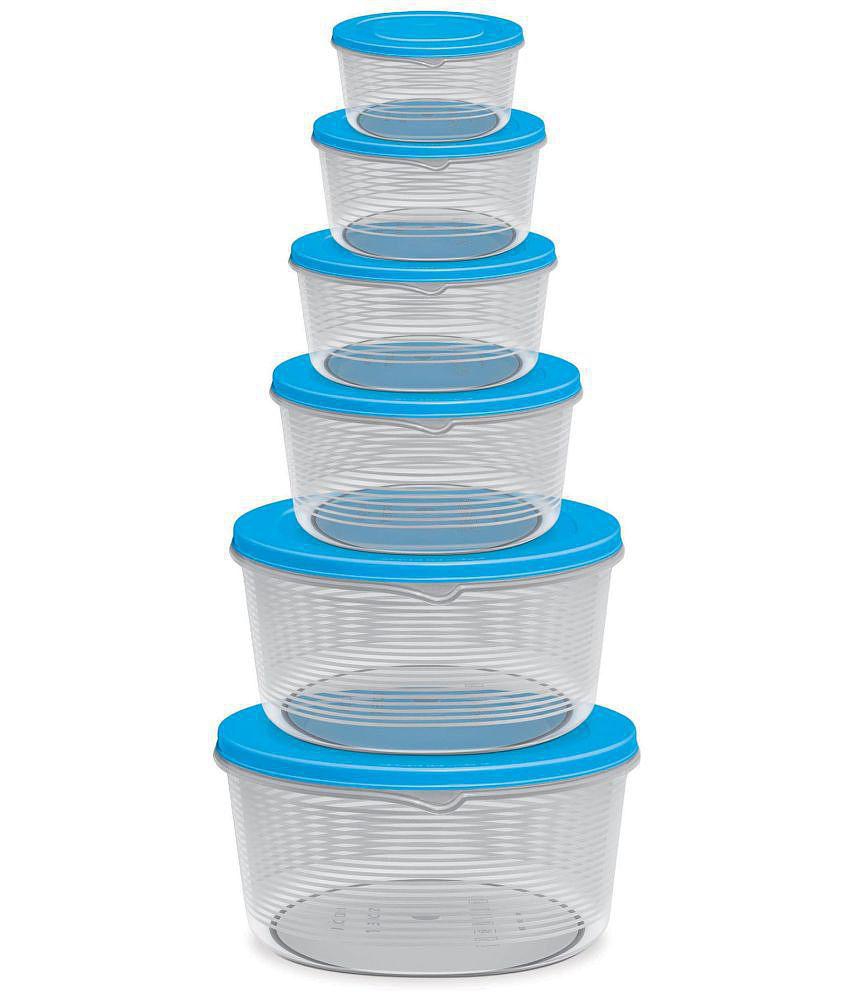 Milton Store It Plastic Container Set of 6, Blue - Blue