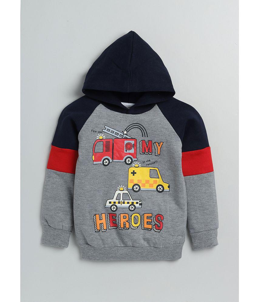 Lazy Shark - Gray Cotton Boys Sweatshirt ( Pack of 1 ) - 6-7 Years, Gray