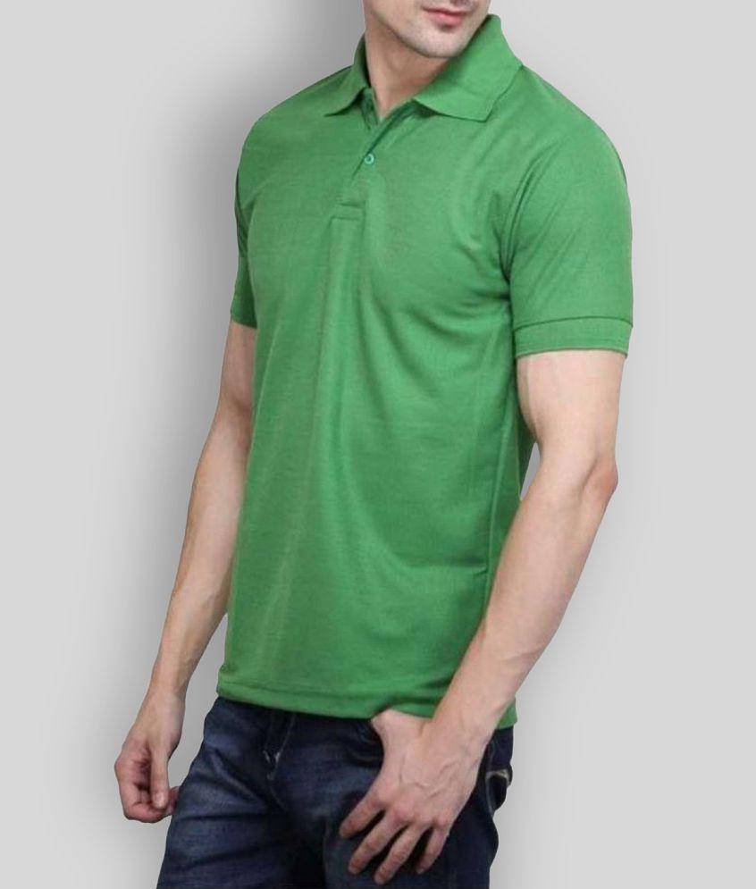Sophisticated Men SKYRISE - Green Cotton Blend Slim Fit Men's Polo T Shirt ( Pack of 1 ) - None 