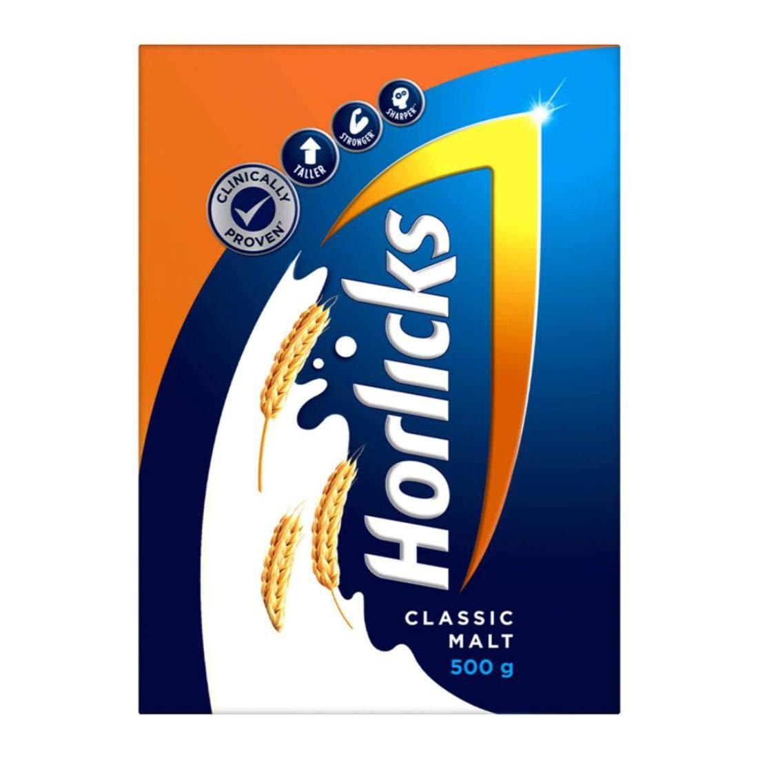 Buy Horlicks Health Nutrition Drink Classic Malt 500 G Carton Online ...