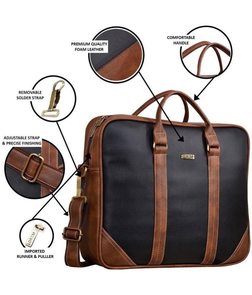 Sophisticated Men Lorem - Black Colorblocked Messenger Bag - Black 2025 at ShopCircuit | ONDC