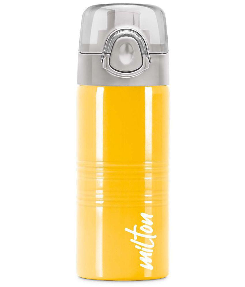 Milton Vogue 500 Stainless Steel Water Bottle, 490 ml, Yellow - Yellow