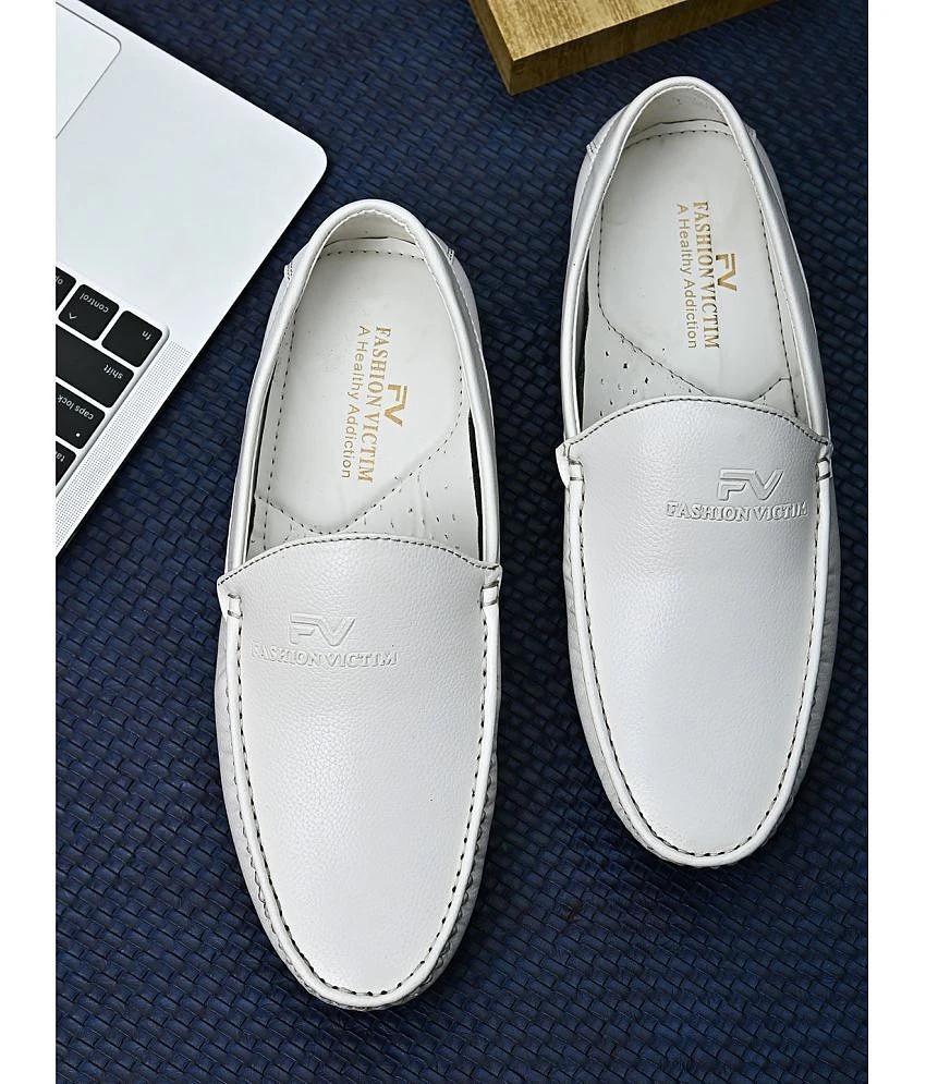 Chic Women Fashion Victim White Loafers - 7 2025 at ShopCircuit | ONDC