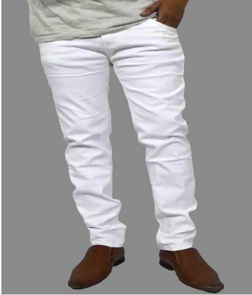 x20 - White Denim Skinny Fit Men''s Jeans ( Pack of 1 ) - None