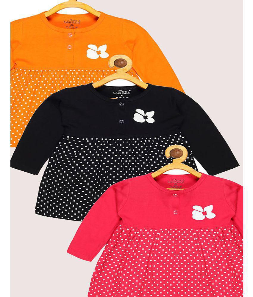 Stylish Men Babeezworld - Multi Cotton Baby Girl Frock ( Pack of 3 ) - None 2025 at ShopCircuit 