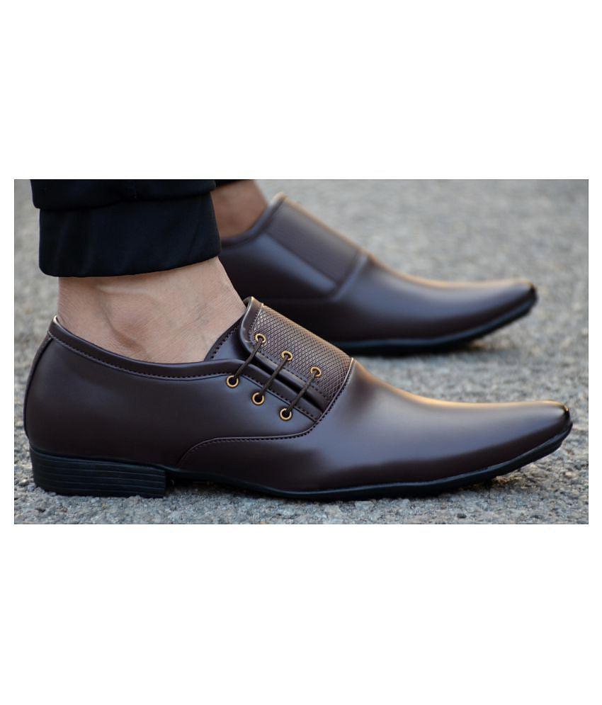 New Men Aadi - Brown Men's Formal Shoes - None 2025 at ShopCircuit | ONDC