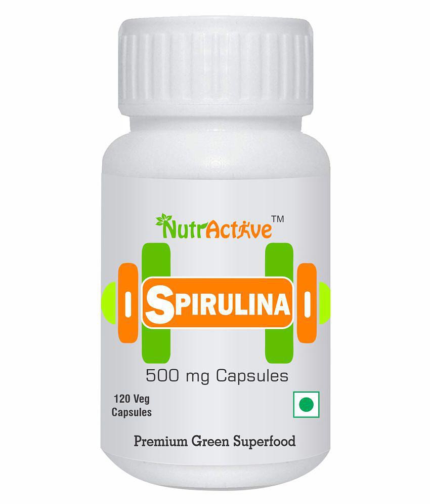 NutrActive Spirulina 500mg Capsules 120 no.s Vitamins Capsule