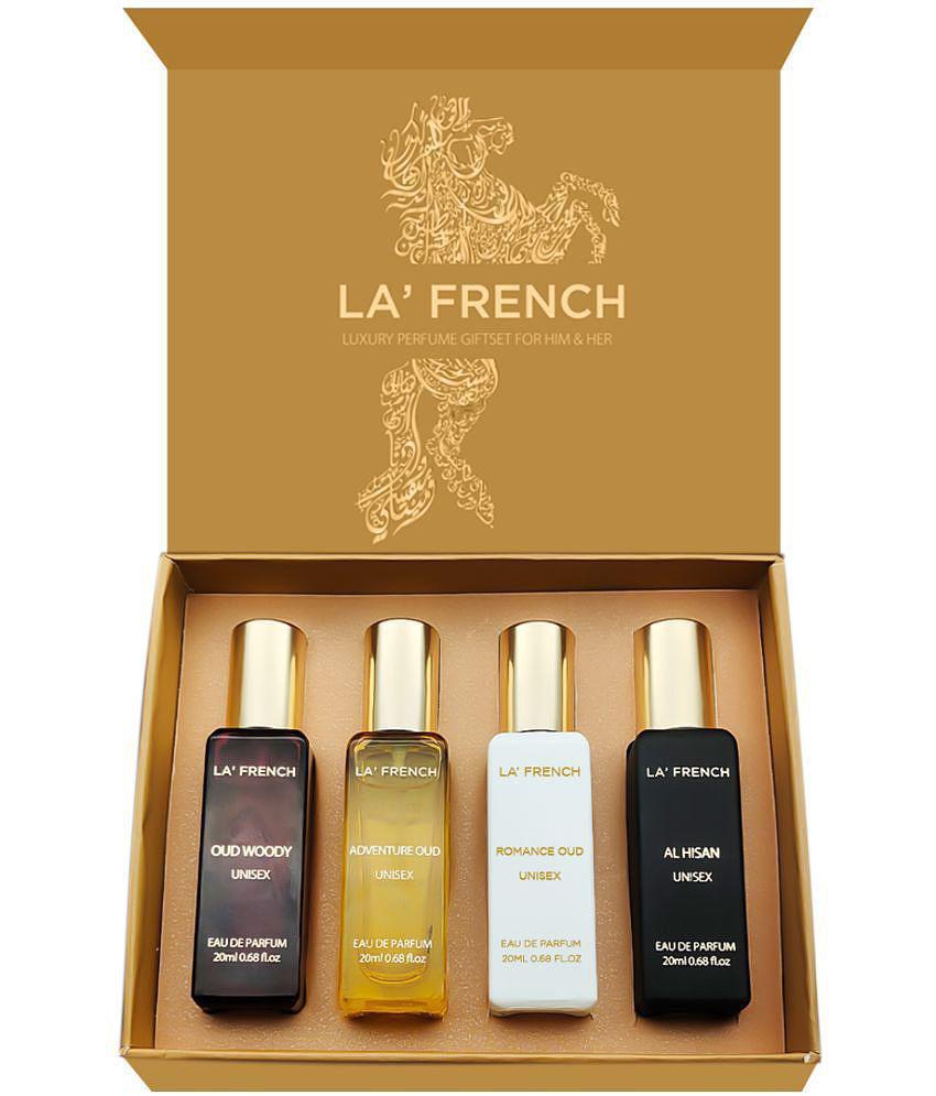 LA FRENCH -Oudh Perfume Gift Set (4x20ml) Eau De Parfum (EDP) For Men,Women 80 ml ( Pack of 1 )