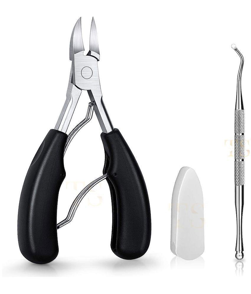 THR3E STROKES Toenail Clippers, Medical Grade Toe nail Trimmer, Nail Clippers for Thick Nails or Ingrown Toenail Tool, Stainless Steel Sharp Pedicure Toe Nail Clippers Adult, with Easy-to-Gr