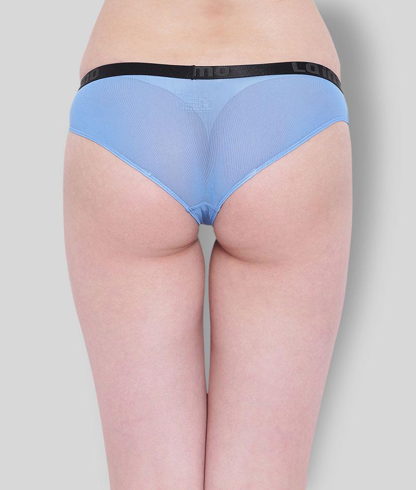 Exclusive Men La Intimo - Light Blue Nylon Solid Women's Thongs ( Pack of 1 ) - M 2025 at ShopCi