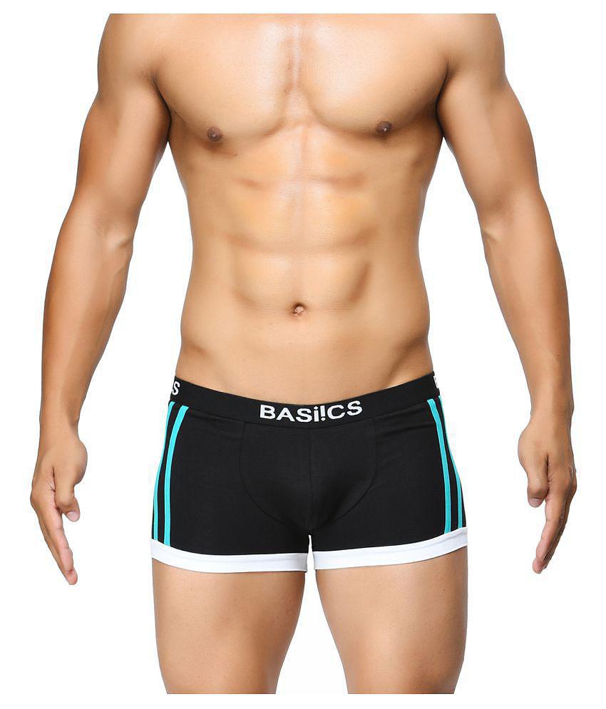 Sophisticated Men BASIICS By La Intimo - Black Cotton Blend Men's Trunks ( Pack of 1 ) - S 2025 