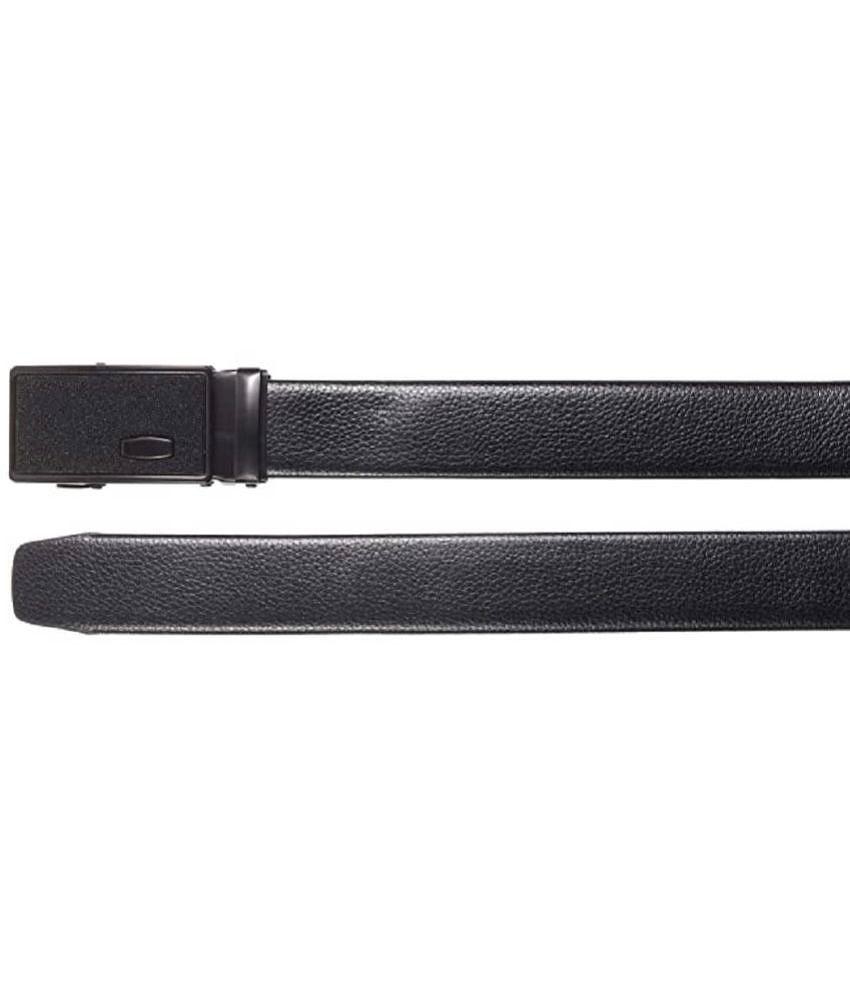 New Men Zacharias - Black Leather Men's Casual Belt ( Pack of 1 ) - None 2025 at ShopCircuit | O