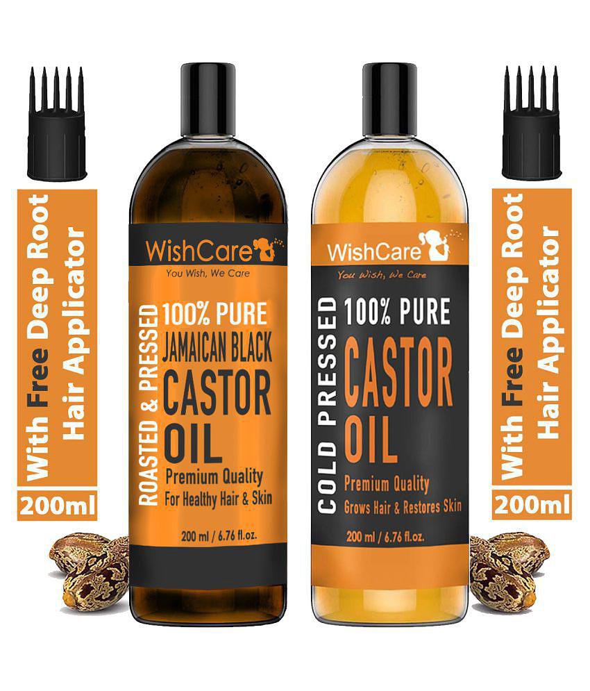 WishCare - Castor Oil Essential Oil 400 mL (Pack of 2)