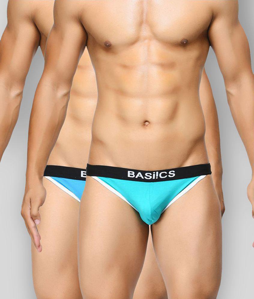 Premium Men BASIICS By La Intimo - Multicolor Cotton Men's Briefs ( Pack of 2 ) - XL 2025 at Sho