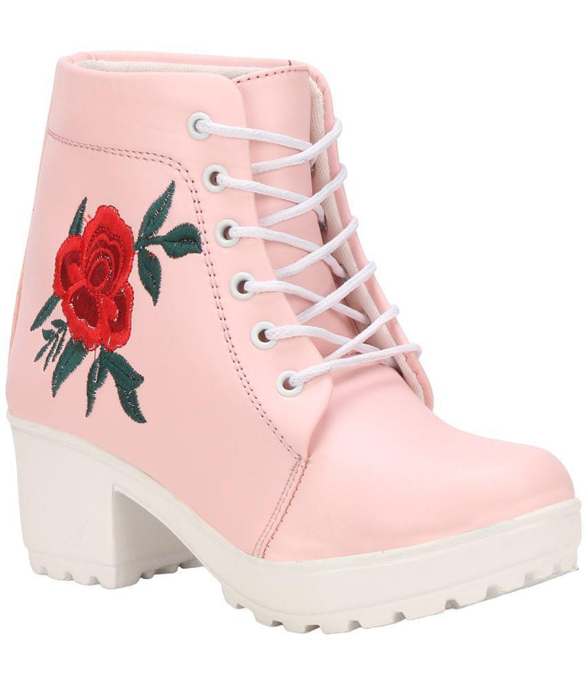 Commander - Pink Women''s Ankle Length Boots - None