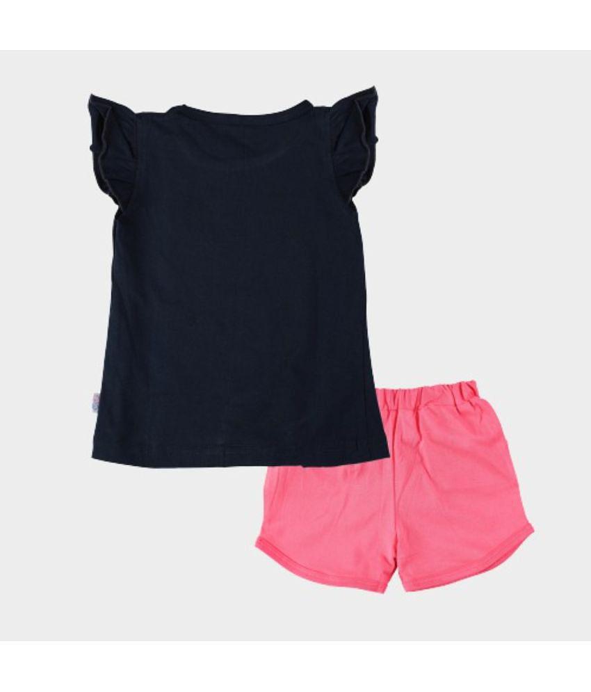 Trendy Men CATCUB - Navy Cotton Girls Top With Shorts ( Pack of 1 ) - None 2025 at ShopCircuit |