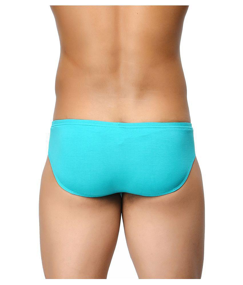 Affordable Men BASIICS By La Intimo - Teal Cotton Men's Briefs ( Pack of 1 ) - M 2025 at ShopCir