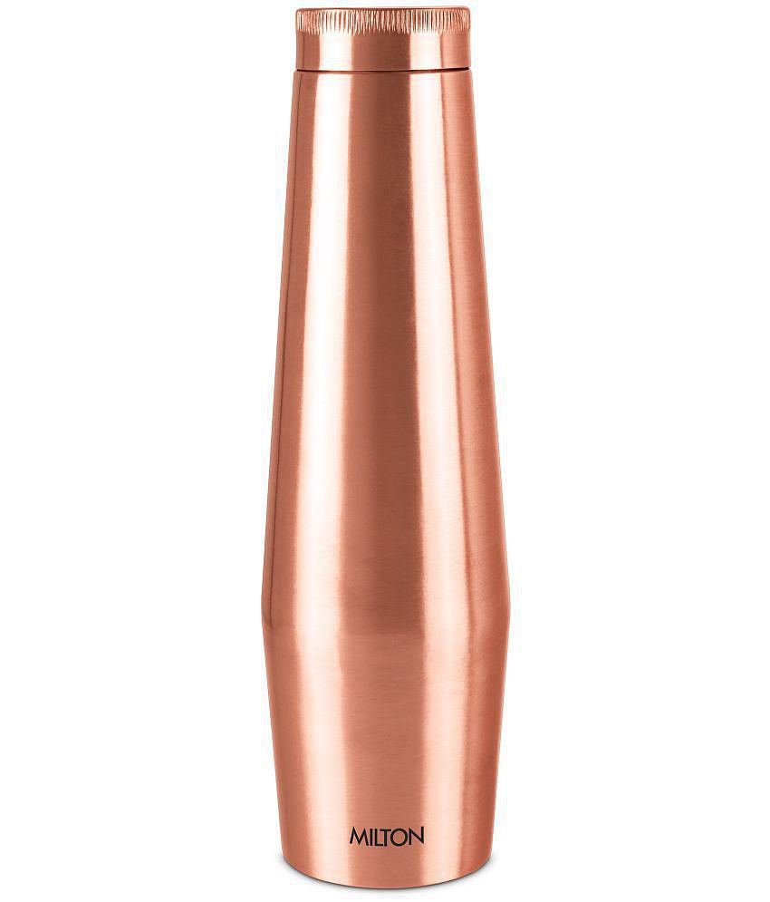 Milton Copper Crown 1100 Water Bottle, 1 Piece, 1.09 Litre, Copper | 100% Leak Proof | Office Bottle | Gym Bottle | Yoga Bottle | Home | Kitchen | Hiking | Treking Bottle | Travel Bottle - C