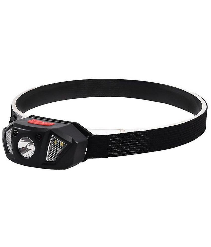 Headlight-usb charging long battery life strong light portable outdoor running exploration night fishing led sensor headlight - Black