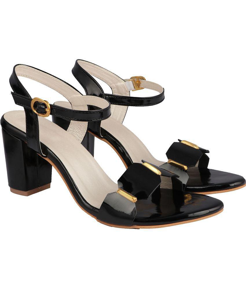 Shoetopia - Black Women's Sandal Heels - None