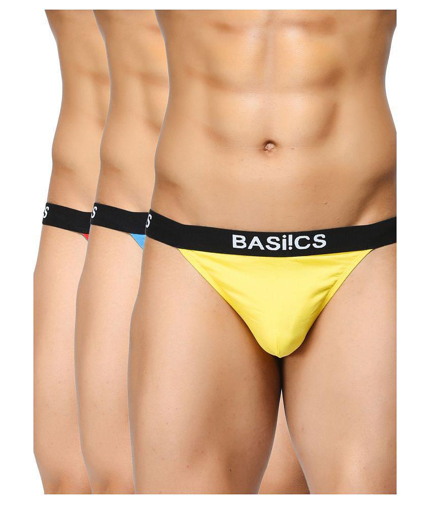 Stylish Men BASIICS By La Intimo Multi Thong Pack of 3 - 40 2025 at ShopCircuit | ONDC