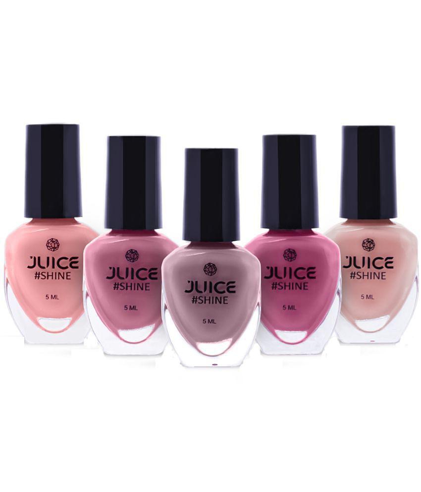 Juice - Nude Glossy Nail Polish Kit ( Pack of 5 )