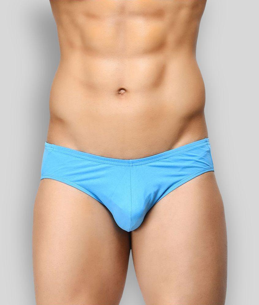 Sophisticated Men BASIICS By La Intimo - Blue 100% Cotton Mens Briefs ( Pack of 3 ) - XL 2025 at