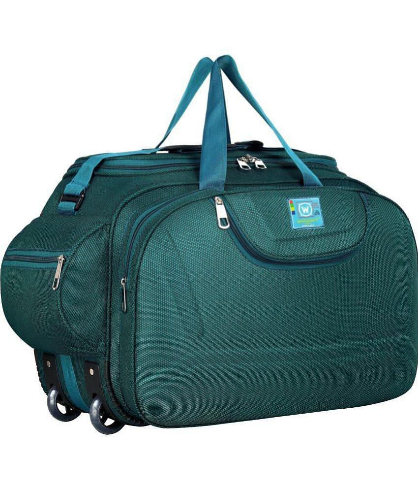 Waycraft - 55 Ltrs Green Polyester Duffle Trolley - L