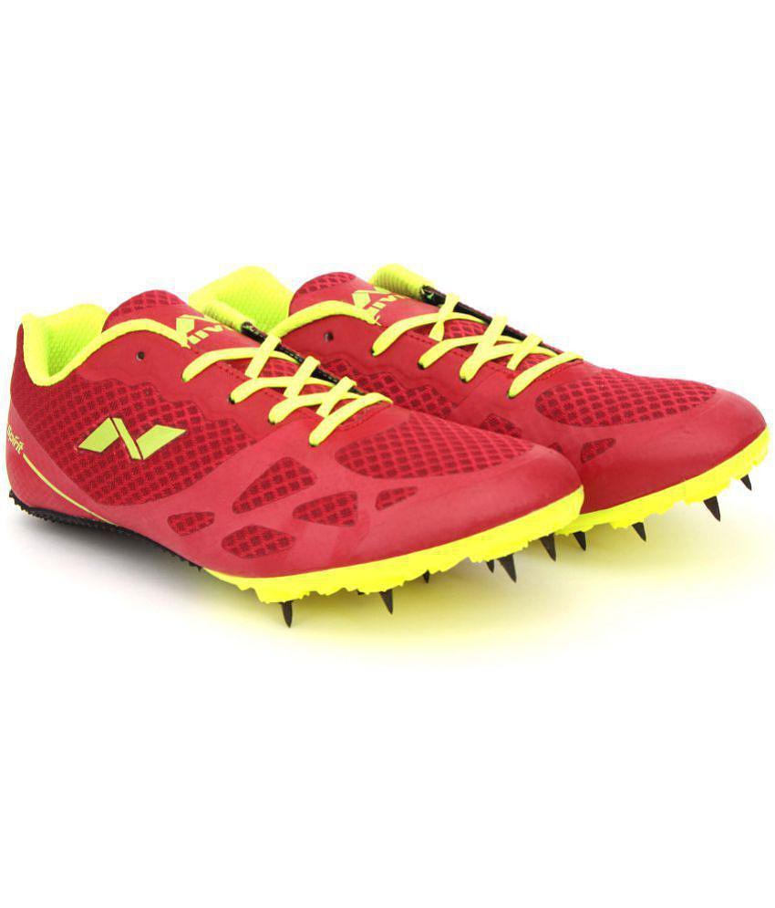 Modern Men Nivia Running Spikes  Red Hiking Shoes - 5 2025 at ShopCircuit | ONDC