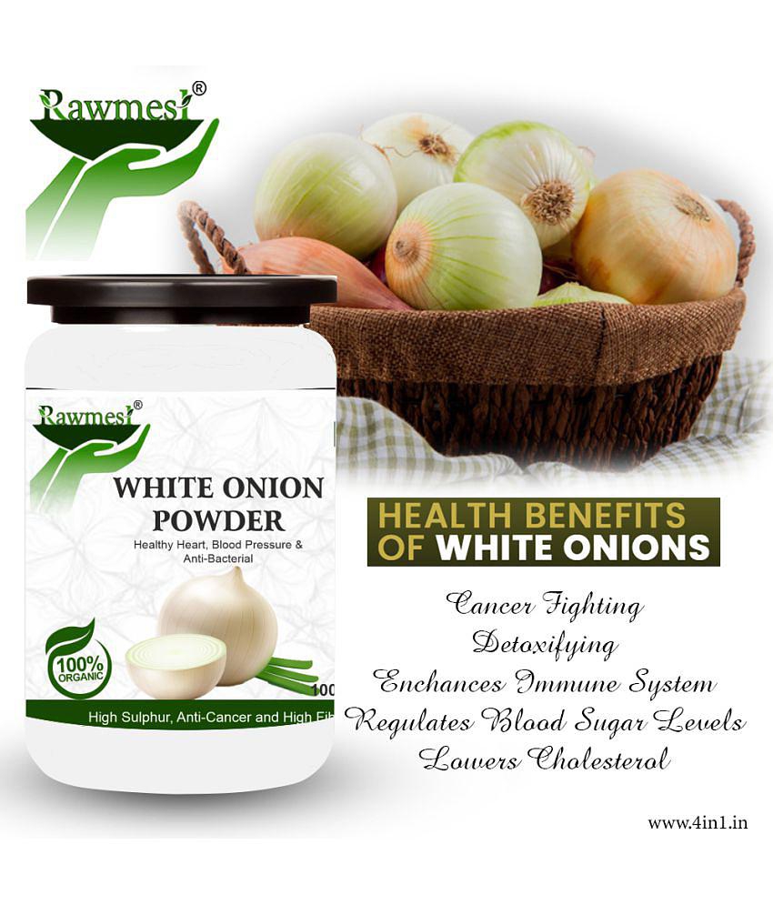 rawmest 100% Pure White Onion For Healthy Hart Powder 100 gm Pack Of 1