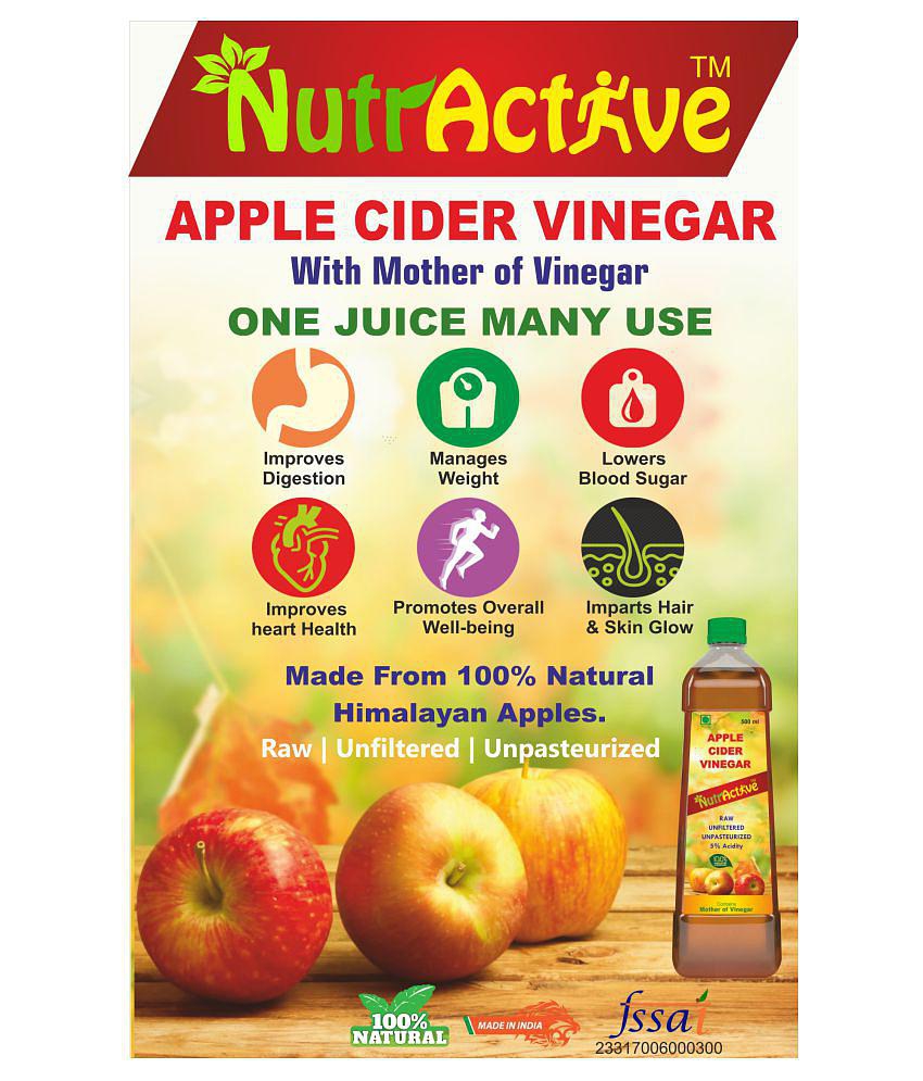 NutrActive Natural Apple Cider Vinegar with Mother of Vinegar Dressing 500 ml