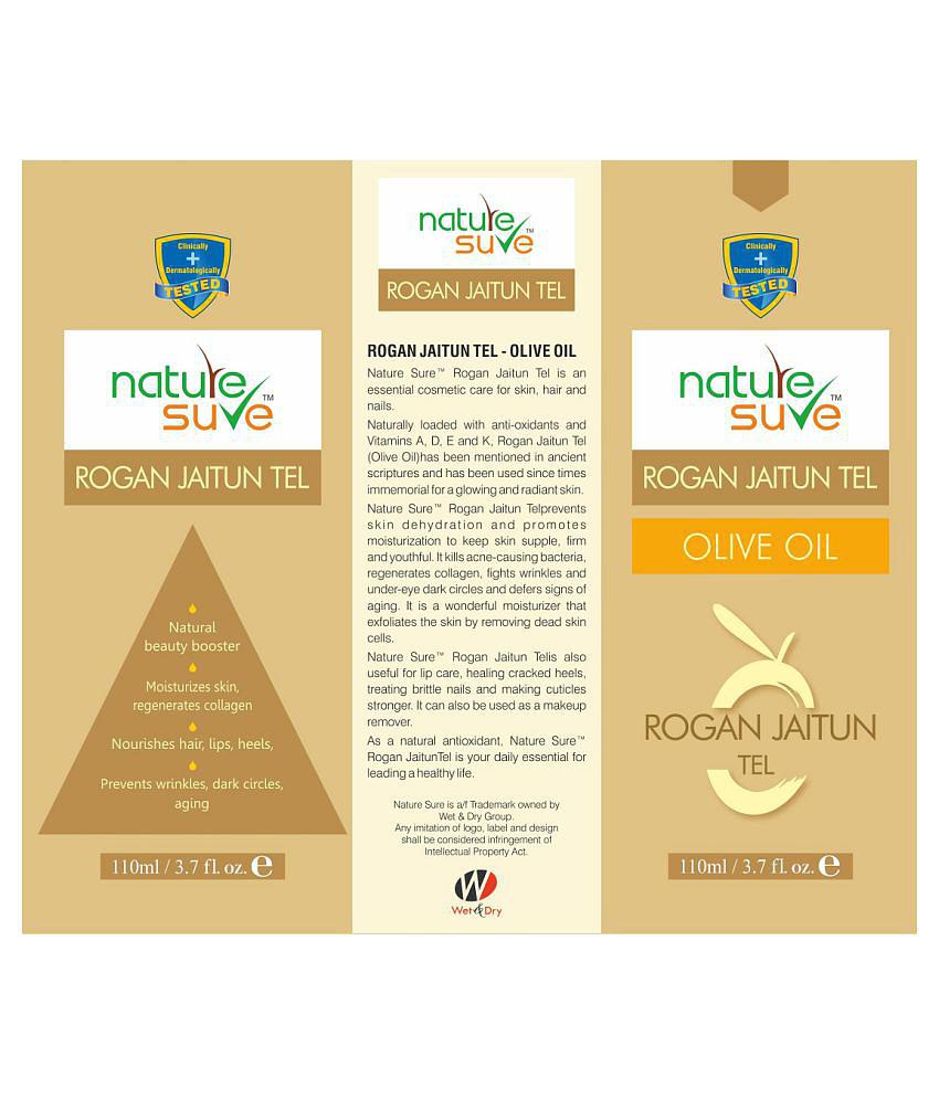 Nature Sure Rogan Jaitun Tail (Olive Oil) for Men & Women - 1 Pack (110ml)