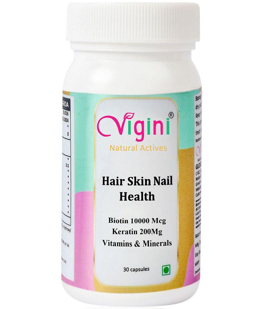 Vigini Hair Growth Nail Biotin 10000 mg Vitamins Capsule